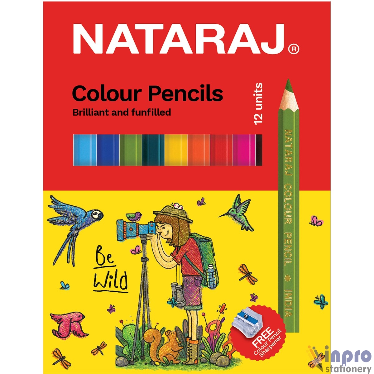 Deb-Nat 12 HS Col Penc with 1 Sharp-01 Pencil colours_Half size
