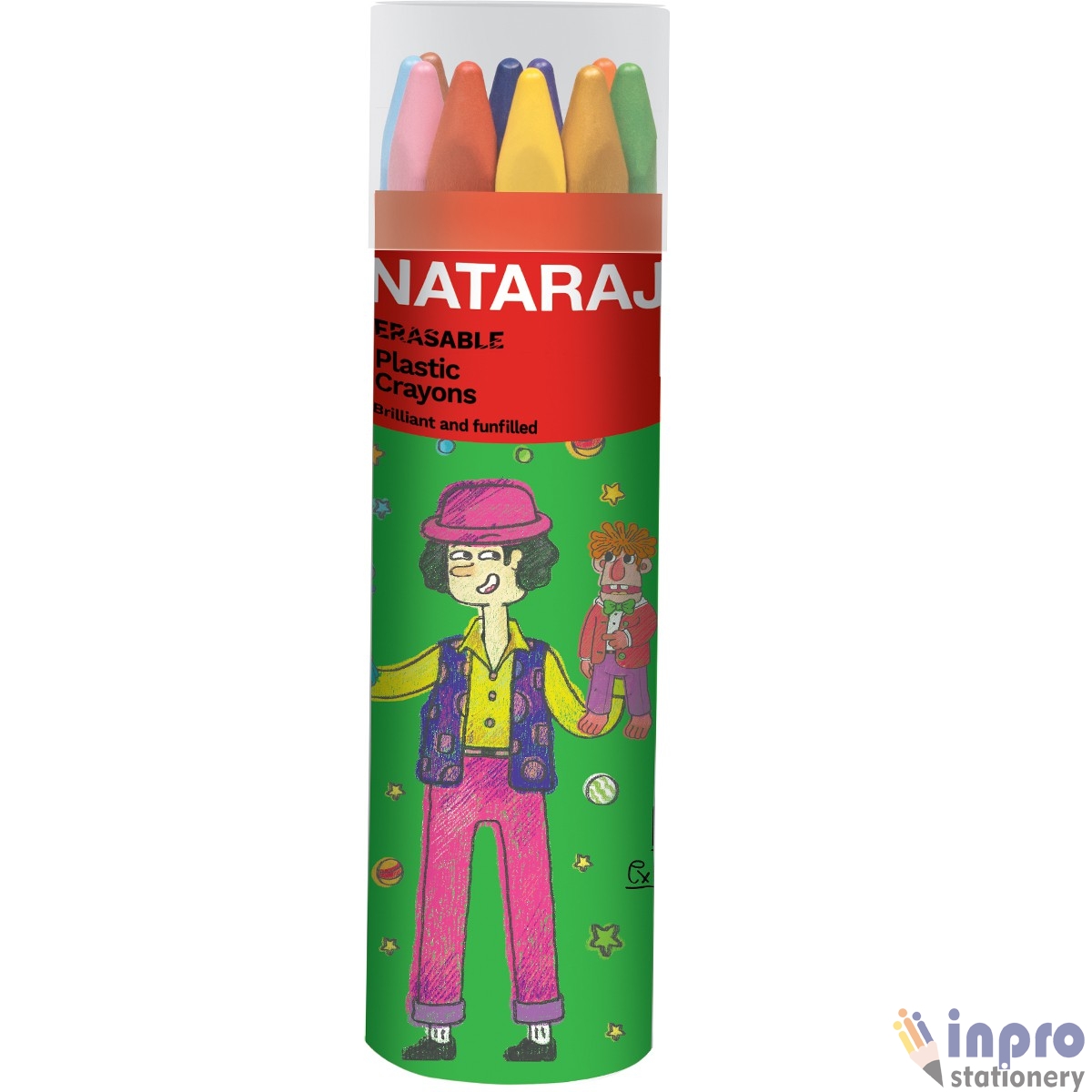 Nat Erasable wax crayons tin Nataraj Erasable crayon