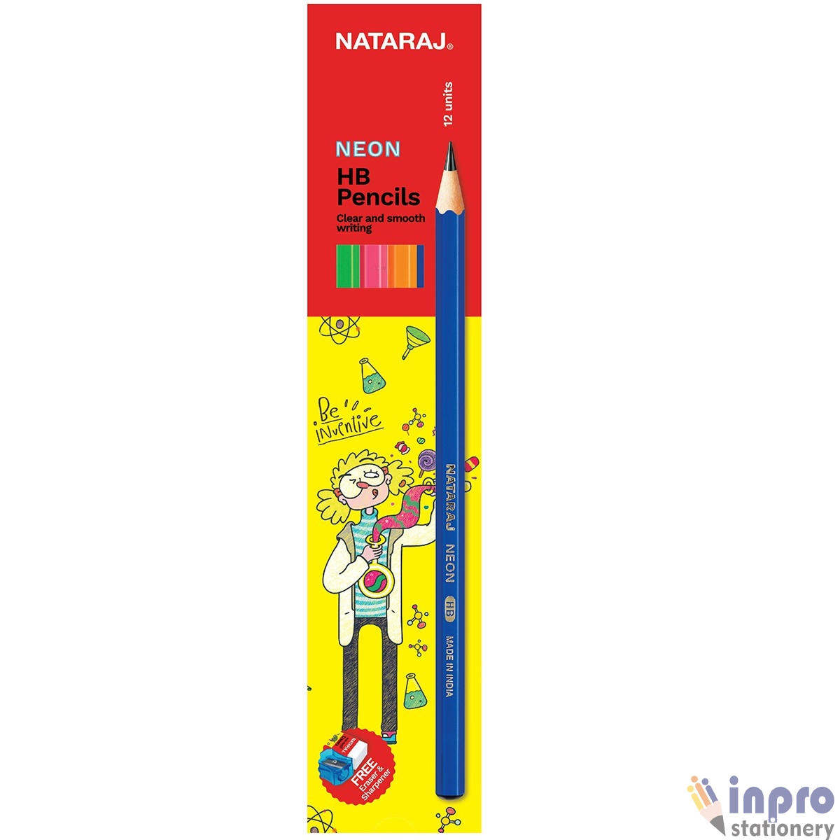 Nat Neon Pencils Nataraj neon pencil box
