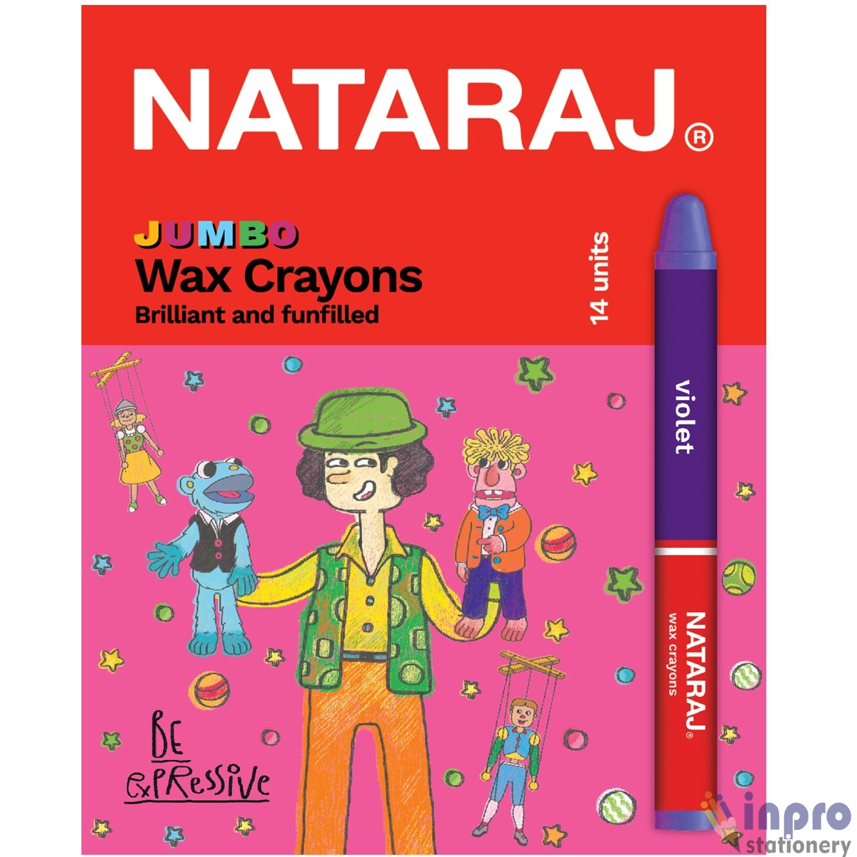 Nataraj 14 Jumbo Wax Crayons Inner -01 Nataraj Jumbo Crayon _1001