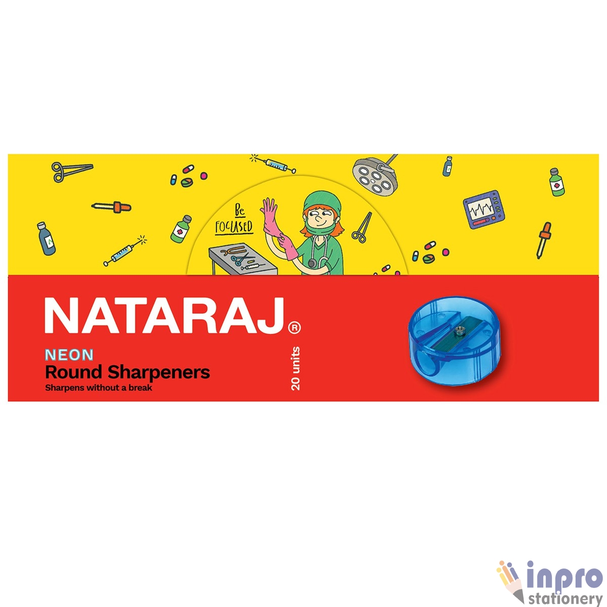 Nataraj Neon Round Sharpener 20pcs Inner 070520 Nataraj Round Sharpener