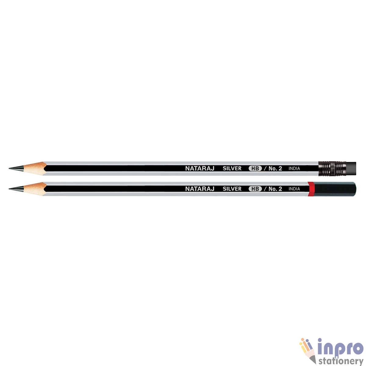 Nataraj Silver1 Extra Dark Pencil with Rubber Tip