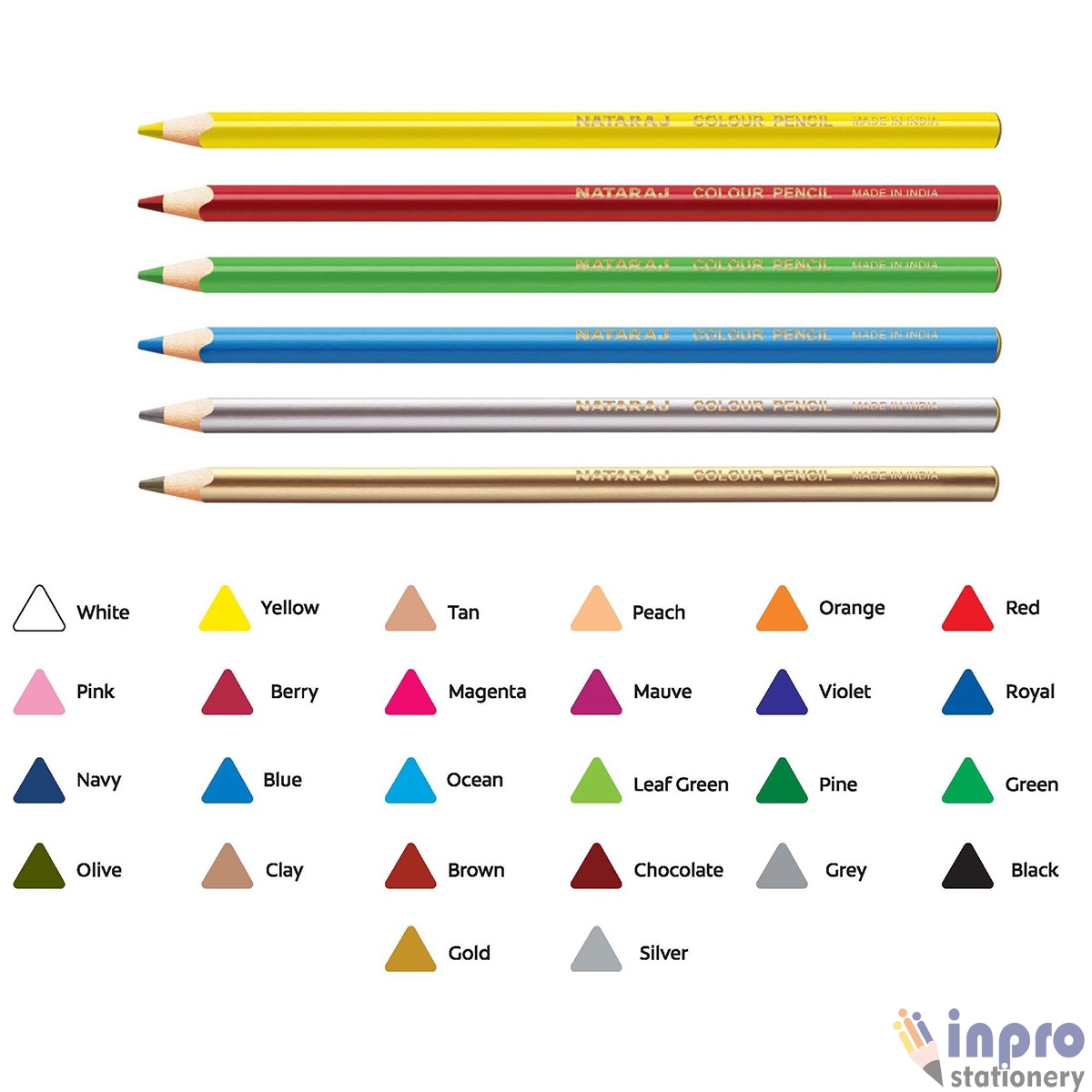 Nataraj Vivid Premium Triangular2 Triangular Pencil colour_nataraj