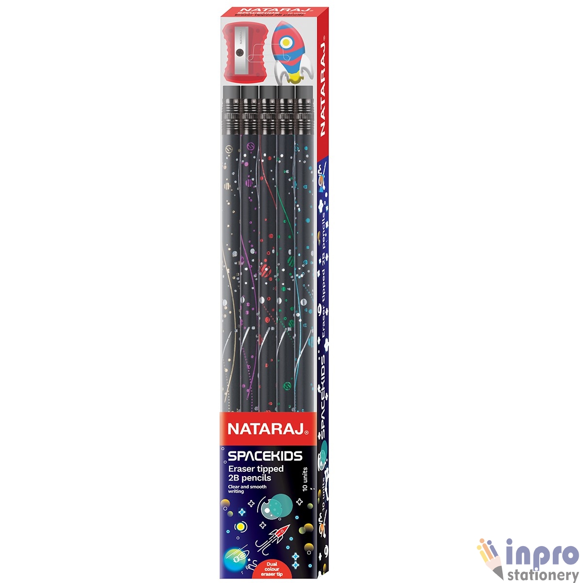 Spacekids Pencil with rubber tips _box