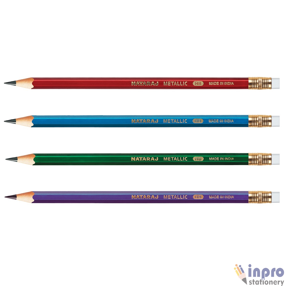 metalikjar4 Metallic pencil with rubber tips