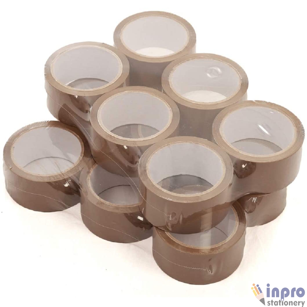 40. Self Adhesive BOPP Brown Packing Tape_Parcel Tape - 48mm x 66m- 3 Pack of 6 Brown Packing tapes