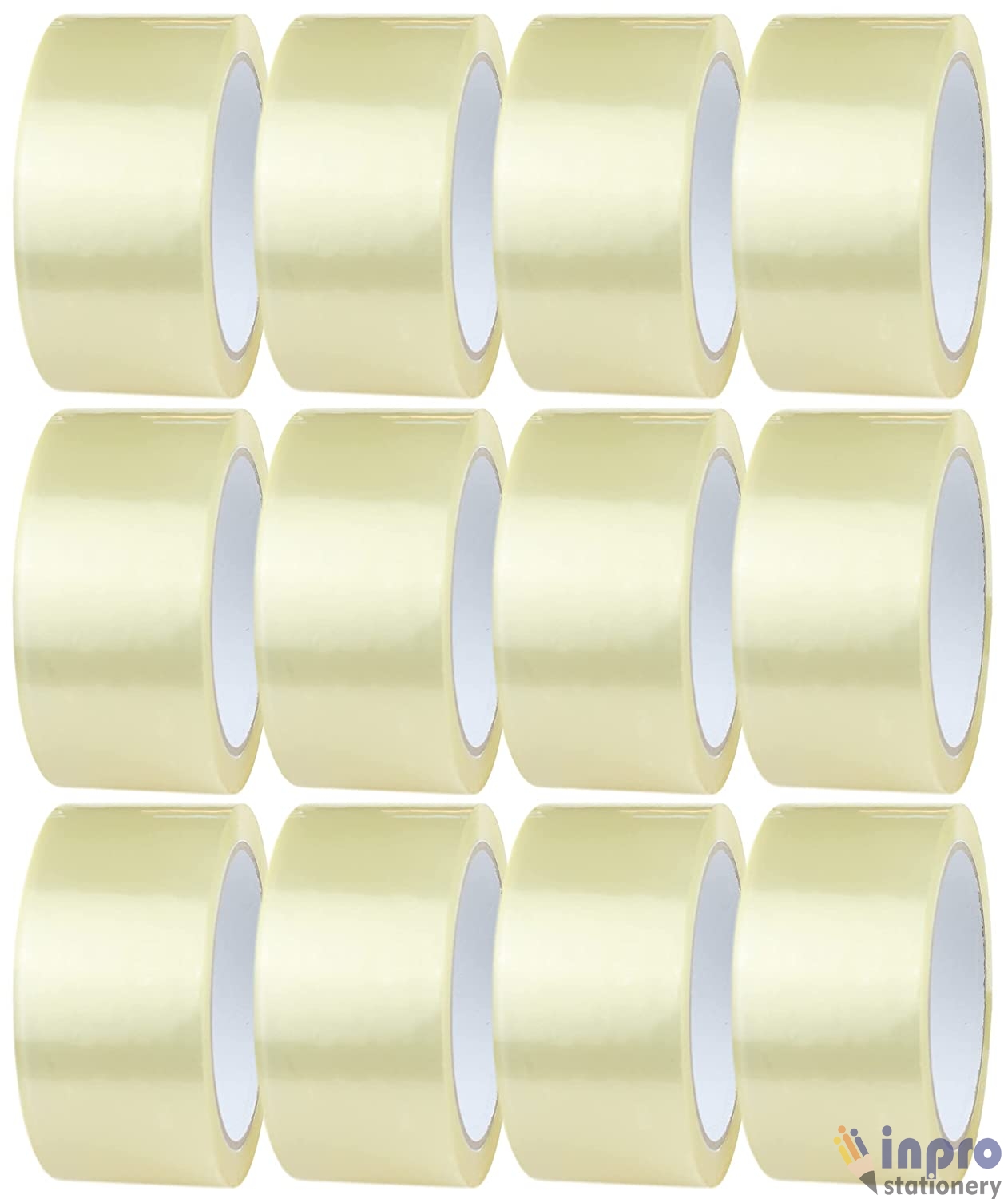 41. Self Adhesive BOPP Clear Packing Tape_Parcel Tape - 48mm x 66m- 2 Pack of 12 packing tapes